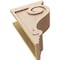 Ekena Millwork 7"W x 14"D x 21"H Classic Scroll Rough Cedar Woodgrain TimberThane Corbel, Primed Tan CORUR07X14X21SCRRCPR - alternate 2